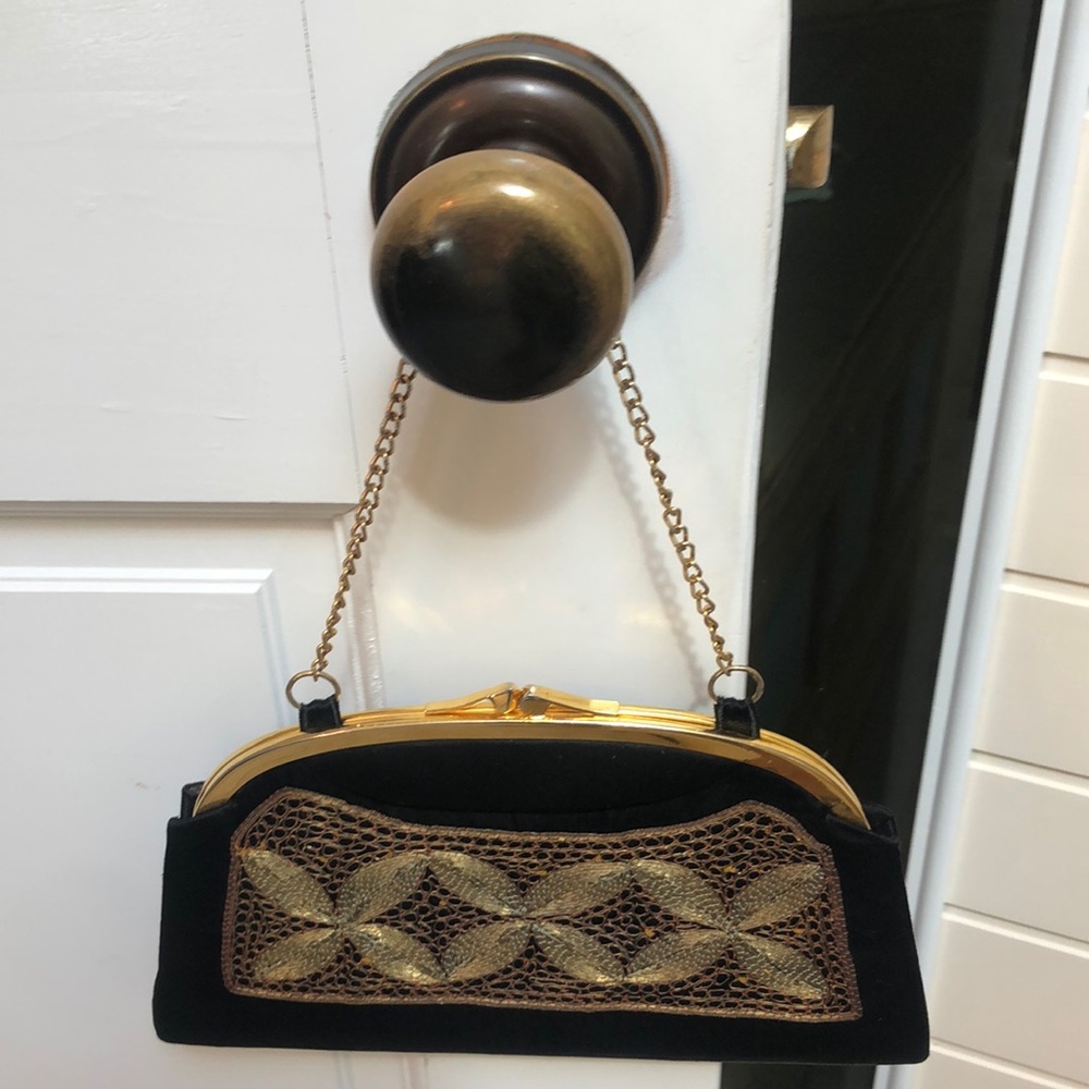 Small black evening bag